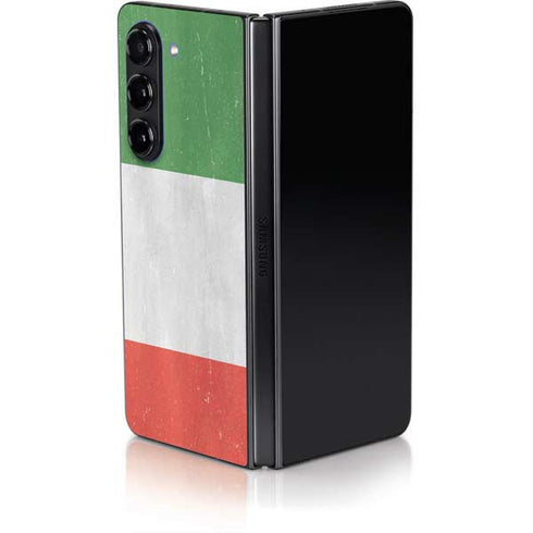 Italy Flag Distressed Galaxy Z Fold5 5G Skin